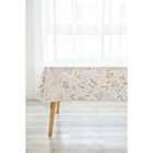 Скатерть Arya Home Poinsettia, размер 160x220 см, цвет белый, золотистый - Фото 2