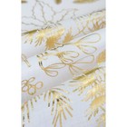 Скатерть Arya Home Poinsettia, размер 160x220 см, цвет белый, золотистый - Фото 3