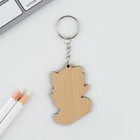 Брелок для ключей деревянный "Кот на скейте", 4,3 х 6 см - фото 23457543