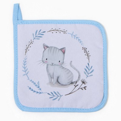 Прихватка «Доляна. Котенок», 17×17 см, 35% хлопок, 65% п/э, ватин 250 г/м²