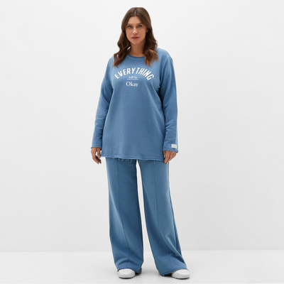 Свитшот женский MIST Cozy style, синий, размер 60