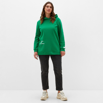 Худи женское MIST Cozy style, зелёное, размер 56