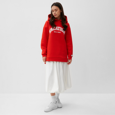 Худи женское MIST Cozy style, красное, размер 48