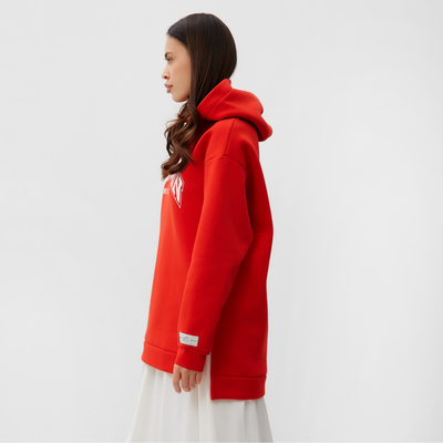 Худи женское MIST Cozy style, красное, размер 48