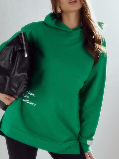 Худи женское MIST Cozy style, зелёное, размер 48