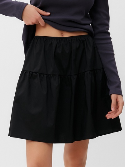 Юбка мини женский MIST, размер 48, чёрный