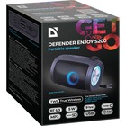 Портативная колонка Defender Enjoy S200, 5Вт, 1200 мАч,BT,FM,USB,microSD, подсветка, черная - фото 8574651