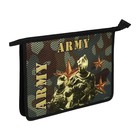 Папка для тетрадей А4, 245 х 340 х 50 мм, молния сверху, ламинированный картон, объемная, "Армия" - фото 8522904