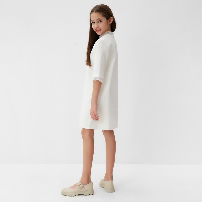 Платье для девочки MINAKU: PartyDress, цвет белый, рост 122 см - фото 1926939335
