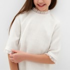 Платье для девочки MINAKU: PartyDress, цвет белый, рост 122 см - Фото 3