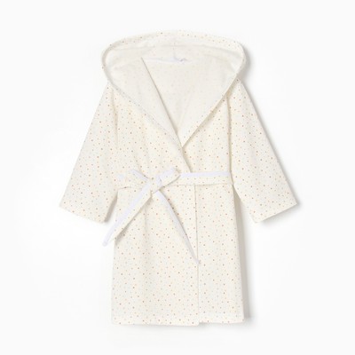 Халат для девочки НАЧЁС, белый/звёздочки, рост 98 см