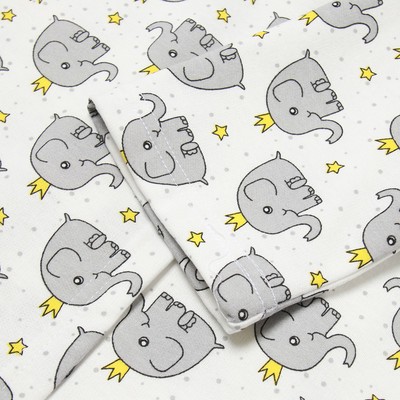 Халат детский НАЧЕС, цвет белый/слоники, рост 104 см