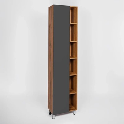 Пенал для ванной комнаты VIANT «Бостон», правый/левый, 300×450×1900 мм, цвет графит