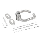 Комплект ручек БУЛАТ с узкой накладкой, 02У.09НС AISI 304 INOX нержавеющая сталь - Фото 1