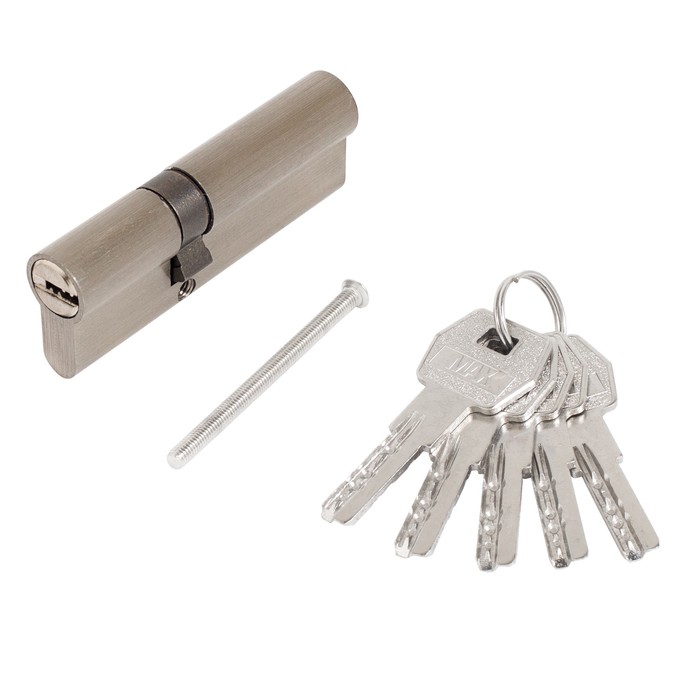 Цилиндровый механизм Стандарт MAX, 90 мм (35×55), 5 ключей, тип ключ/ключ, матовый никель