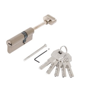 Цилиндровый механизм Стандарт MAX, 75 мм (45×30S), 5 ключей, ключ/шток, матовый никель