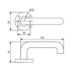 Комплект раздельных ручек СТАНДАРТ 0203 SS (60-90) WHITE INOX, цвет белый - Фото 4