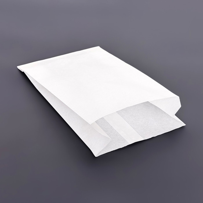 Пакет бумажный фасовочный, V-образное дно, белый, 30 х 17 х 7 см - Фото 1