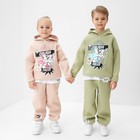 Толстовка (худи) для девочки MINAKU: CRUSH, розовая, рост 146 см 9906692 - фото 11903327