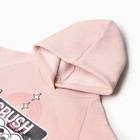 Толстовка (худи) для девочки MINAKU: CRUSH, розовая, рост 146 см 9906692 - фото 11930089