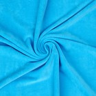Лоскут Велюр на трикотажной основе,голубой 100*180см,80% хл,20% п/э - фото 4052298