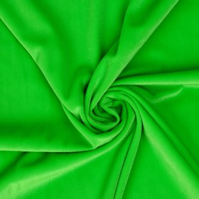 Лоскут, плюш на трикотажной основе, зелёный, 100 × 150 см, 100% п/э