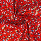 Лоскут, мелкий цветочек на красном, хлопок, 100 × 150 см - фото 109462953