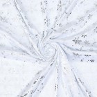 Лоскут велюра с новогодним нанесением «Мелкие снежинки», 50 × 50 см - фото 320780649