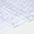 Лоскут велюра с новогодним нанесением «Мелкие снежинки», 50 × 50 см - фото 9615123