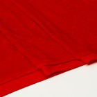 Лоскут, плюш на трикотажной основе, красный со снежинками, 100 × 150 см, 100% п/э - Фото 2