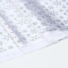 Лоскут атласа, белый со снежинками, 100 × 150 см - Фото 2