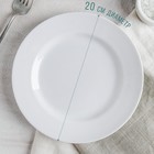 Тарелка фарфоровая «Идиллия», d=20 см, белая - Фото 2