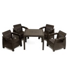 Набор садовой мебели "Ротанг": 4 кресла + стол - фото 320836168