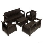 Набор садовой мебели "Ротанг": стол + 2 кресла, диван 2-хместный, диван 3-хместный - фото 11812896