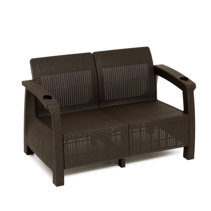 Набор садовой мебели "Ротанг": стол + 2 кресла, диван 2-хместный, диван 3-хместный