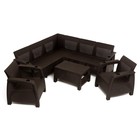 Набор садовой мебели "Ротанг": диван угловой, стол журнальный + 2 кресла - фото 11819947