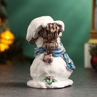 Подсвечник "Снеговичок со свечкой" 12см - фото 23402291