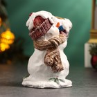 Подсвечник "Снеговичок с подарком" 12см - Фото 5