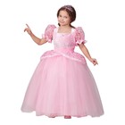 Карнавальный костюм "Принцеса Золушка" розовая, платье, диадема, р.110-56 - фото 5521456