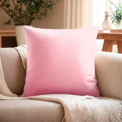 Подушка декоративная «Этель», розовая, 30×30 см, велюр