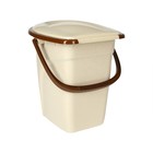 Ведро-туалет, h = 40 см, 24 л, съёмный стульчак, бежевое - фото 24400465