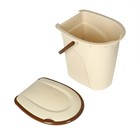 Ведро-туалет, h = 40 см, 24 л, съёмный стульчак, бежевое - фото 24400467