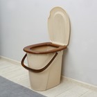 Ведро-туалет, h = 40 см, 24 л, съёмный стульчак, бежевое - фото 11794737