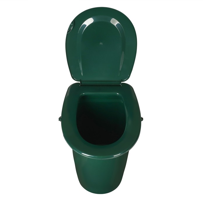 Ведро-туалет, h = 40 см, 24 л, съёмный стульчак, зелёное - фото 1882950271