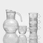 Набор для напитков из стекла «Космос», 5 предметов: кувшин 1,9 л, 4 кружки 300/280/280/250 мл - Фото 2