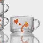 Набор кружек «Фламинго», 420 мл, 4 шт., стекло - Фото 3
