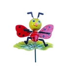 Декор садовый "Пчелка на листочке", штекер 60 см, микс цвета - Фото 1