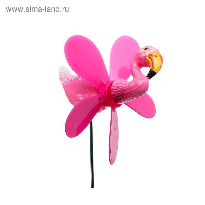 Декор садовый "Фламинго" с пропеллером, штекер 60 см, микс цвета - Фото 1