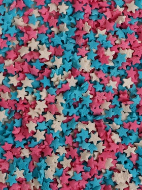 Посыпка кондитерская «Звездочки»: белые, розовые, голубые, 50 г (комплект 2 шт)