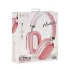 Наушники беспроводные, полноразмерные, RX-8, Bluetooth 5.3, с шумоподавлением, с микрофоном, AUX, 400 мАч, розовые - Фото 11